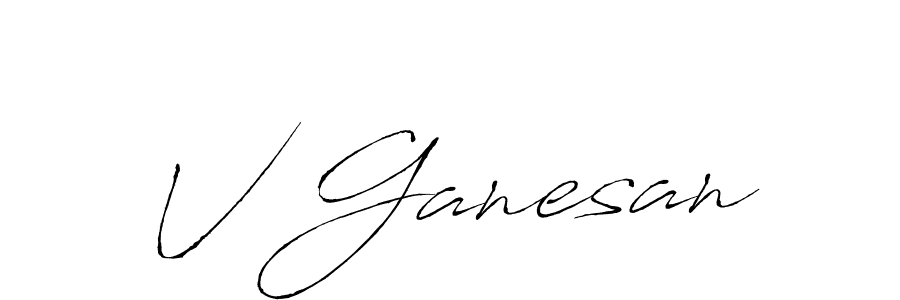 You should practise on your own different ways (Antro_Vectra) to write your name (V Ganesan) in signature. don't let someone else do it for you. V Ganesan signature style 6 images and pictures png