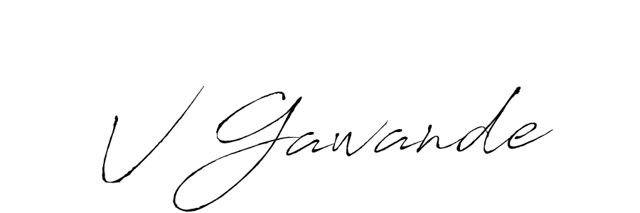 How to make V Gawande name signature. Use Antro_Vectra style for creating short signs online. This is the latest handwritten sign. V Gawande signature style 6 images and pictures png