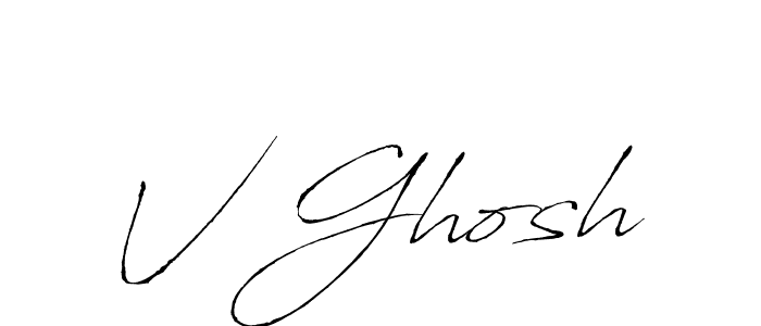 if you are searching for the best signature style for your name V Ghosh. so please give up your signature search. here we have designed multiple signature styles  using Antro_Vectra. V Ghosh signature style 6 images and pictures png