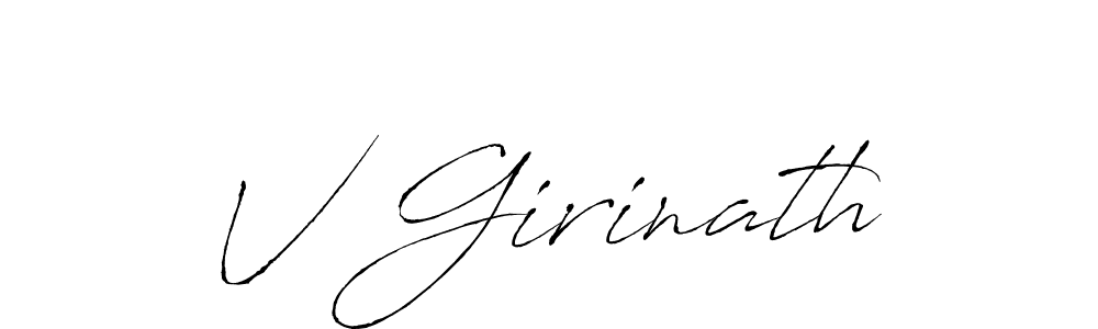 Use a signature maker to create a handwritten signature online. With this signature software, you can design (Antro_Vectra) your own signature for name V Girinath. V Girinath signature style 6 images and pictures png