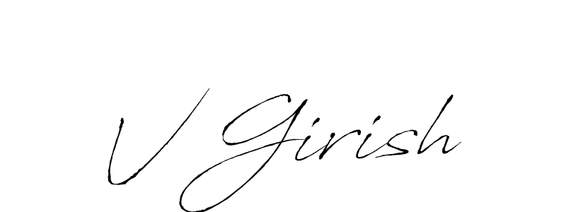 This is the best signature style for the V Girish name. Also you like these signature font (Antro_Vectra). Mix name signature. V Girish signature style 6 images and pictures png