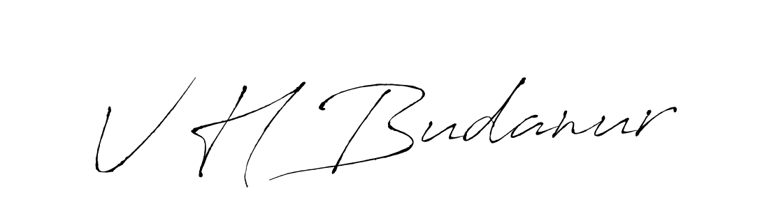 Make a beautiful signature design for name V H Budanur. Use this online signature maker to create a handwritten signature for free. V H Budanur signature style 6 images and pictures png