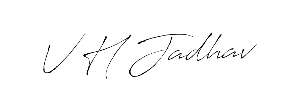 How to Draw V H Jadhav signature style? Antro_Vectra is a latest design signature styles for name V H Jadhav. V H Jadhav signature style 6 images and pictures png