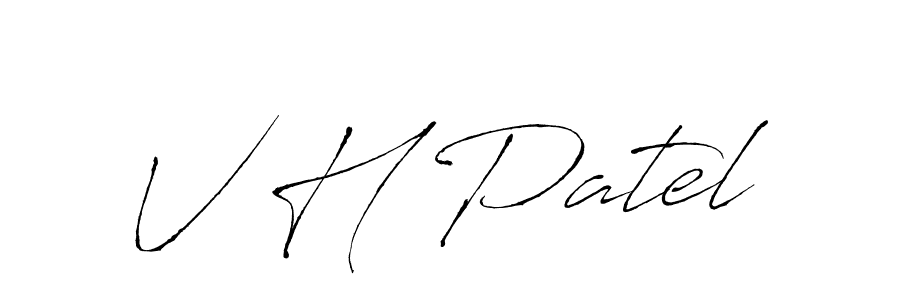 Design your own signature with our free online signature maker. With this signature software, you can create a handwritten (Antro_Vectra) signature for name V H Patel. V H Patel signature style 6 images and pictures png