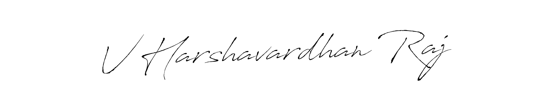 The best way (Antro_Vectra) to make a short signature is to pick only two or three words in your name. The name V Harshavardhan Raj include a total of six letters. For converting this name. V Harshavardhan Raj signature style 6 images and pictures png