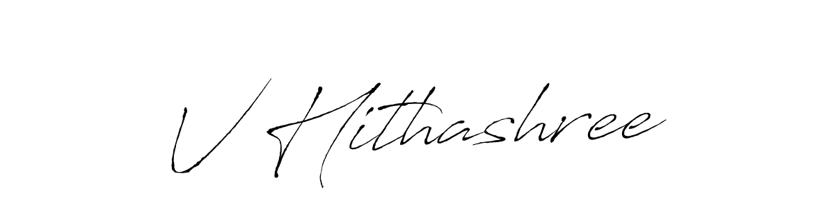 The best way (Antro_Vectra) to make a short signature is to pick only two or three words in your name. The name V Hithashree include a total of six letters. For converting this name. V Hithashree signature style 6 images and pictures png