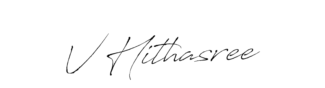 How to make V Hithasree signature? Antro_Vectra is a professional autograph style. Create handwritten signature for V Hithasree name. V Hithasree signature style 6 images and pictures png