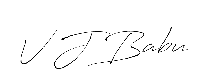 Make a beautiful signature design for name V J Babu. With this signature (Antro_Vectra) style, you can create a handwritten signature for free. V J Babu signature style 6 images and pictures png