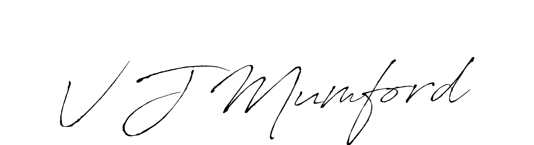 V J Mumford stylish signature style. Best Handwritten Sign (Antro_Vectra) for my name. Handwritten Signature Collection Ideas for my name V J Mumford. V J Mumford signature style 6 images and pictures png