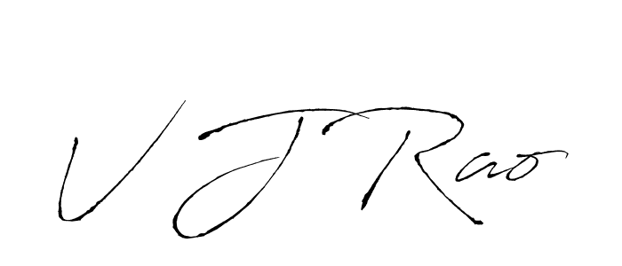 Create a beautiful signature design for name V J Rao. With this signature (Antro_Vectra) fonts, you can make a handwritten signature for free. V J Rao signature style 6 images and pictures png