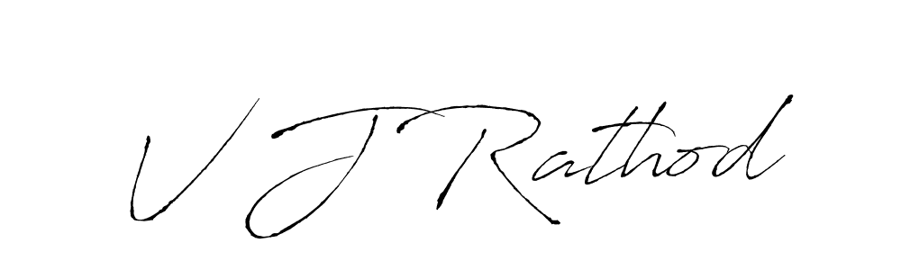 Design your own signature with our free online signature maker. With this signature software, you can create a handwritten (Antro_Vectra) signature for name V J Rathod. V J Rathod signature style 6 images and pictures png