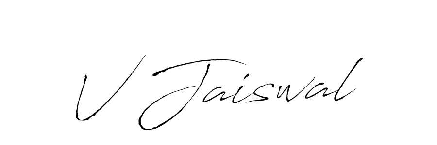 V Jaiswal stylish signature style. Best Handwritten Sign (Antro_Vectra) for my name. Handwritten Signature Collection Ideas for my name V Jaiswal. V Jaiswal signature style 6 images and pictures png