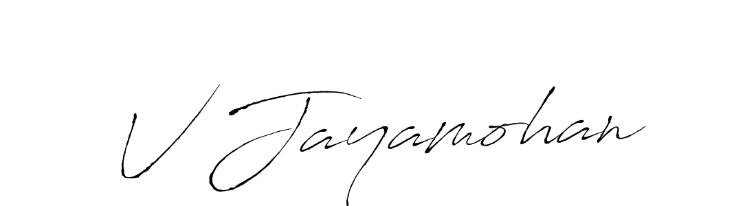 if you are searching for the best signature style for your name V Jayamohan. so please give up your signature search. here we have designed multiple signature styles  using Antro_Vectra. V Jayamohan signature style 6 images and pictures png