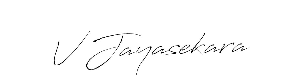 if you are searching for the best signature style for your name V Jayasekara. so please give up your signature search. here we have designed multiple signature styles  using Antro_Vectra. V Jayasekara signature style 6 images and pictures png