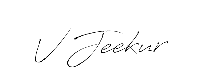 Antro_Vectra is a professional signature style that is perfect for those who want to add a touch of class to their signature. It is also a great choice for those who want to make their signature more unique. Get V Jeekur name to fancy signature for free. V Jeekur signature style 6 images and pictures png