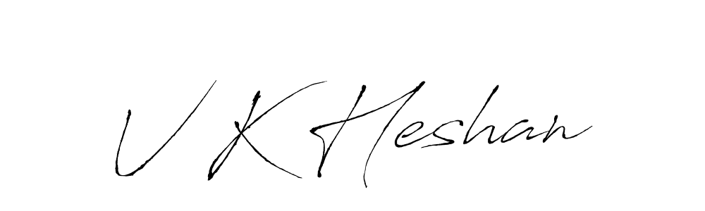 How to make V K Heshan signature? Antro_Vectra is a professional autograph style. Create handwritten signature for V K Heshan name. V K Heshan signature style 6 images and pictures png