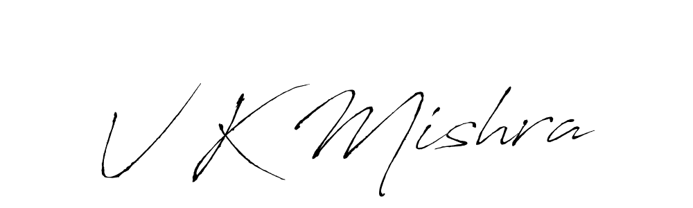 Antro_Vectra is a professional signature style that is perfect for those who want to add a touch of class to their signature. It is also a great choice for those who want to make their signature more unique. Get V K Mishra name to fancy signature for free. V K Mishra signature style 6 images and pictures png