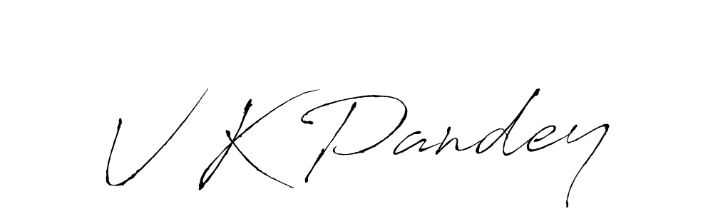Design your own signature with our free online signature maker. With this signature software, you can create a handwritten (Antro_Vectra) signature for name V K Pandey. V K Pandey signature style 6 images and pictures png