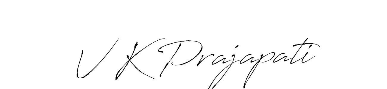 Also You can easily find your signature by using the search form. We will create V K Prajapati name handwritten signature images for you free of cost using Antro_Vectra sign style. V K Prajapati signature style 6 images and pictures png