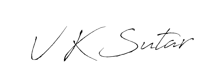 You should practise on your own different ways (Antro_Vectra) to write your name (V K Sutar) in signature. don't let someone else do it for you. V K Sutar signature style 6 images and pictures png