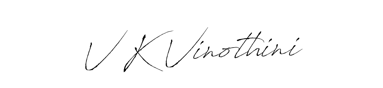 This is the best signature style for the V K Vinothini name. Also you like these signature font (Antro_Vectra). Mix name signature. V K Vinothini signature style 6 images and pictures png