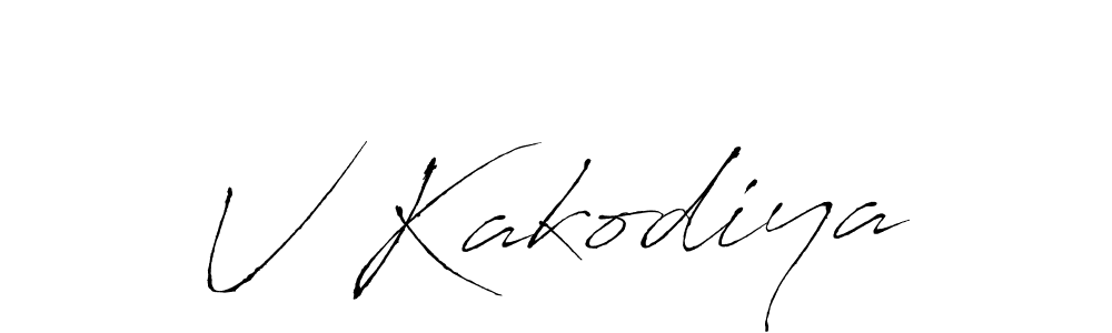 Use a signature maker to create a handwritten signature online. With this signature software, you can design (Antro_Vectra) your own signature for name V Kakodiya. V Kakodiya signature style 6 images and pictures png