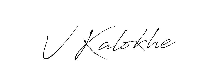 V Kalokhe stylish signature style. Best Handwritten Sign (Antro_Vectra) for my name. Handwritten Signature Collection Ideas for my name V Kalokhe. V Kalokhe signature style 6 images and pictures png