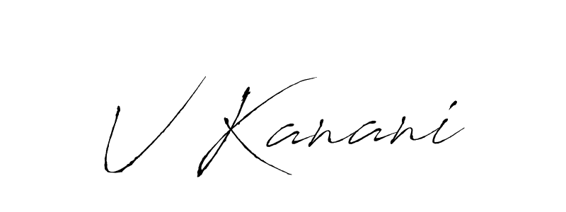 Antro_Vectra is a professional signature style that is perfect for those who want to add a touch of class to their signature. It is also a great choice for those who want to make their signature more unique. Get V Kanani name to fancy signature for free. V Kanani signature style 6 images and pictures png