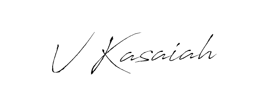 How to make V Kasaiah signature? Antro_Vectra is a professional autograph style. Create handwritten signature for V Kasaiah name. V Kasaiah signature style 6 images and pictures png