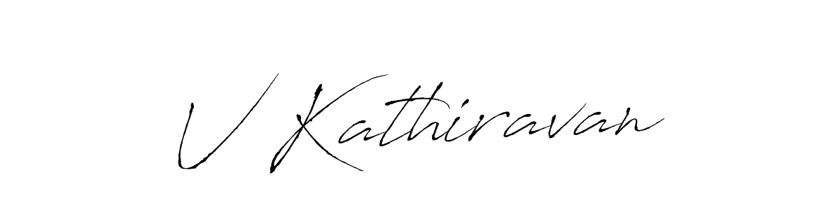 V Kathiravan stylish signature style. Best Handwritten Sign (Antro_Vectra) for my name. Handwritten Signature Collection Ideas for my name V Kathiravan. V Kathiravan signature style 6 images and pictures png