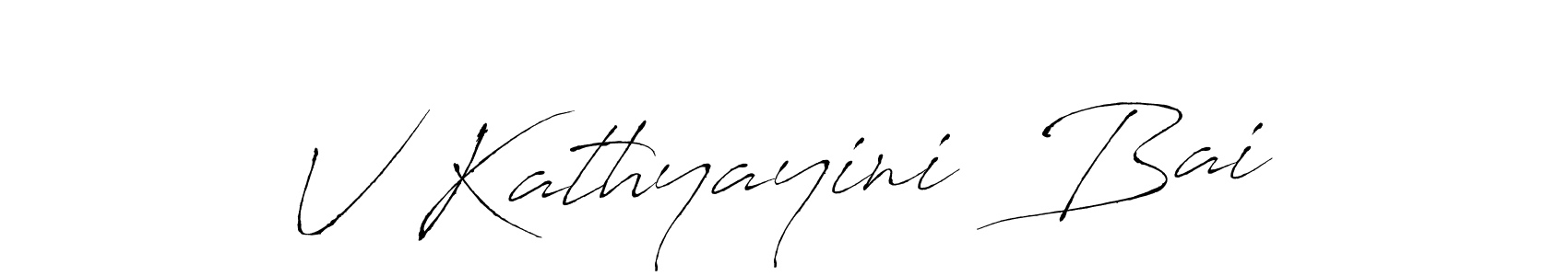 V Kathyayini  Bai stylish signature style. Best Handwritten Sign (Antro_Vectra) for my name. Handwritten Signature Collection Ideas for my name V Kathyayini  Bai. V Kathyayini  Bai signature style 6 images and pictures png