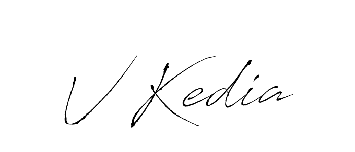 Also we have V Kedia name is the best signature style. Create professional handwritten signature collection using Antro_Vectra autograph style. V Kedia signature style 6 images and pictures png