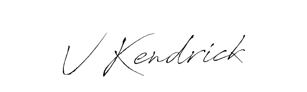 Design your own signature with our free online signature maker. With this signature software, you can create a handwritten (Antro_Vectra) signature for name V Kendrick. V Kendrick signature style 6 images and pictures png