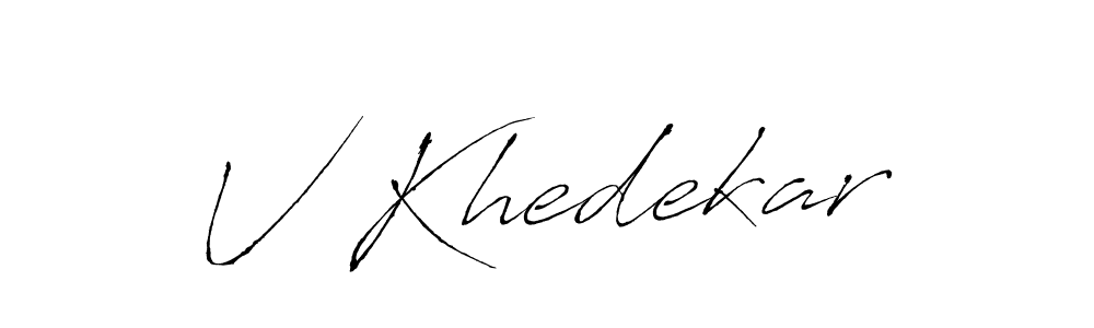 Similarly Antro_Vectra is the best handwritten signature design. Signature creator online .You can use it as an online autograph creator for name V Khedekar. V Khedekar signature style 6 images and pictures png
