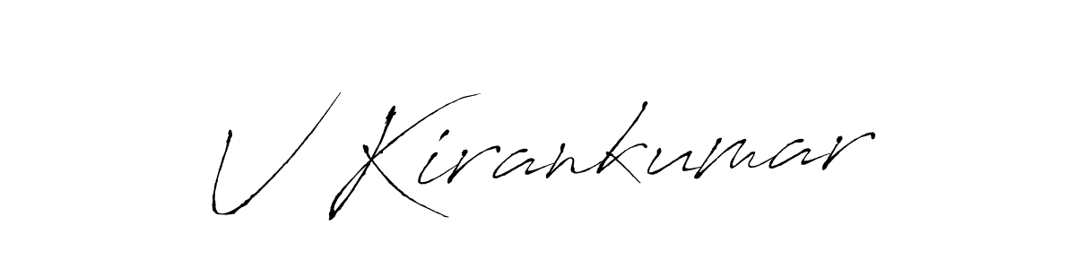 V Kirankumar stylish signature style. Best Handwritten Sign (Antro_Vectra) for my name. Handwritten Signature Collection Ideas for my name V Kirankumar. V Kirankumar signature style 6 images and pictures png
