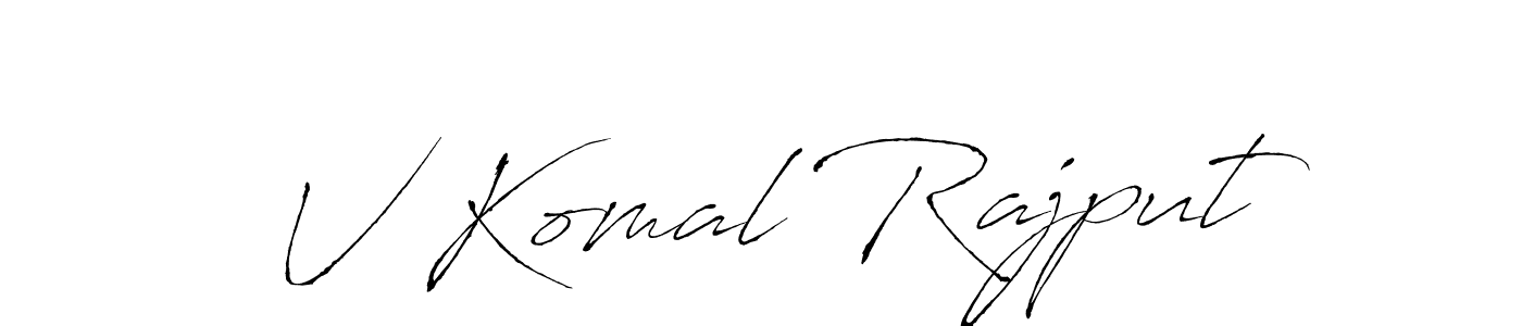 Make a beautiful signature design for name V Komal Rajput. With this signature (Antro_Vectra) style, you can create a handwritten signature for free. V Komal Rajput signature style 6 images and pictures png