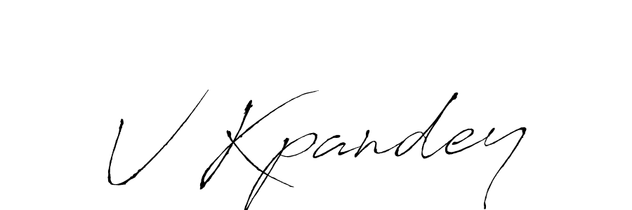 Similarly Antro_Vectra is the best handwritten signature design. Signature creator online .You can use it as an online autograph creator for name V Kpandey. V Kpandey signature style 6 images and pictures png