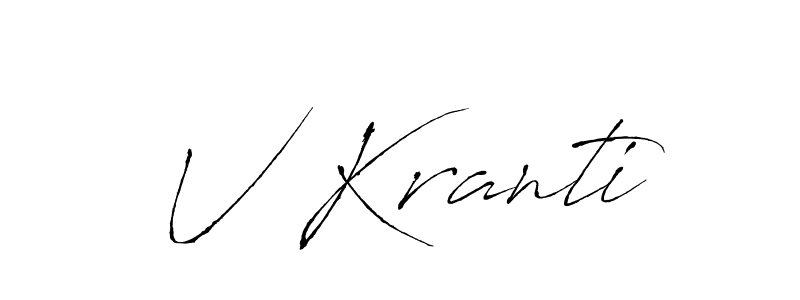 Also You can easily find your signature by using the search form. We will create V Kranti name handwritten signature images for you free of cost using Antro_Vectra sign style. V Kranti signature style 6 images and pictures png