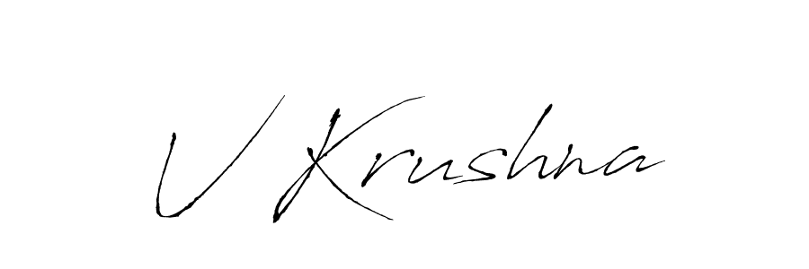 How to make V Krushna name signature. Use Antro_Vectra style for creating short signs online. This is the latest handwritten sign. V Krushna signature style 6 images and pictures png
