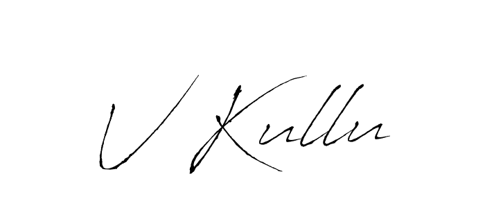 Also we have V Kullu name is the best signature style. Create professional handwritten signature collection using Antro_Vectra autograph style. V Kullu signature style 6 images and pictures png