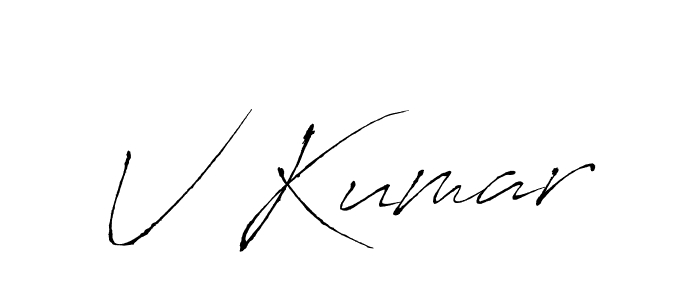 Also we have V Kumar name is the best signature style. Create professional handwritten signature collection using Antro_Vectra autograph style. V Kumar signature style 6 images and pictures png