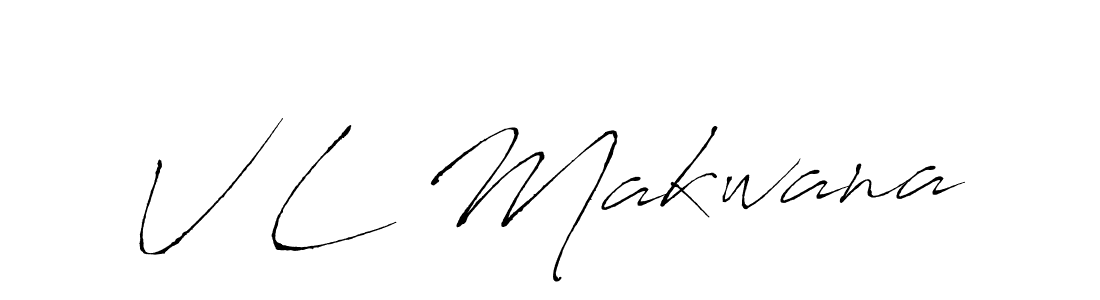 How to Draw V L Makwana signature style? Antro_Vectra is a latest design signature styles for name V L Makwana. V L Makwana signature style 6 images and pictures png