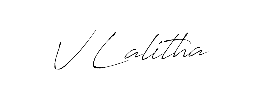 Design your own signature with our free online signature maker. With this signature software, you can create a handwritten (Antro_Vectra) signature for name V Lalitha. V Lalitha signature style 6 images and pictures png