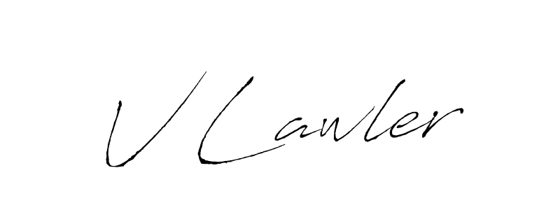 How to make V Lawler name signature. Use Antro_Vectra style for creating short signs online. This is the latest handwritten sign. V Lawler signature style 6 images and pictures png
