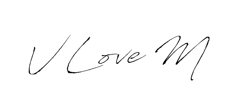 How to make V Love M signature? Antro_Vectra is a professional autograph style. Create handwritten signature for V Love M name. V Love M signature style 6 images and pictures png