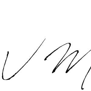 The best way (Antro_Vectra) to make a short signature is to pick only two or three words in your name. The name V M include a total of six letters. For converting this name. V M signature style 6 images and pictures png