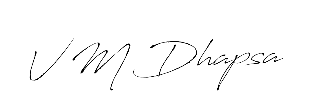 How to Draw V M Dhapsa signature style? Antro_Vectra is a latest design signature styles for name V M Dhapsa. V M Dhapsa signature style 6 images and pictures png