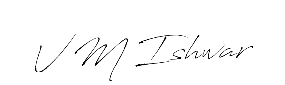 Also we have V M Ishwar name is the best signature style. Create professional handwritten signature collection using Antro_Vectra autograph style. V M Ishwar signature style 6 images and pictures png