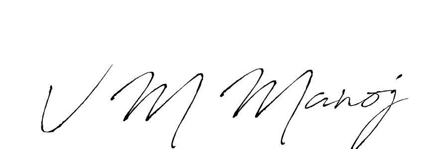 How to Draw V M Manoj signature style? Antro_Vectra is a latest design signature styles for name V M Manoj. V M Manoj signature style 6 images and pictures png