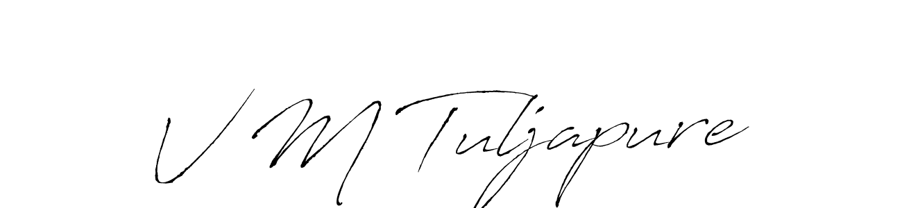 V M Tuljapure stylish signature style. Best Handwritten Sign (Antro_Vectra) for my name. Handwritten Signature Collection Ideas for my name V M Tuljapure. V M Tuljapure signature style 6 images and pictures png